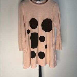Joah Love Pink Abstract Dot Long Sleeve Top | Size 4